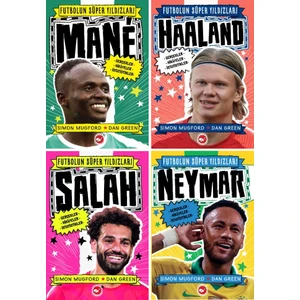Futbolun Süper Yıldızları 4 Kitap Set - Mane - Haaland - Salah - Neymar - Simon Mugford