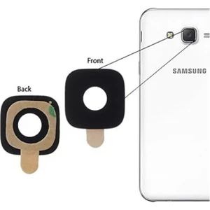 Samsung Galaxy J7 J700 Arka Kamera Camı Lens Yapışkanlı