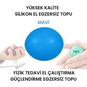 Silikon El Egzersiz Topu Stres Topu - Fiziksel El Çalıştırma Güçlendirme Egzersiz Topu
