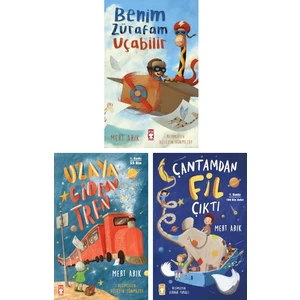 Mert Arık 3 Kitap Set - Benim Zürafam Uçabilir + Uzaya Giden Tren + Çantamdan Fil Çıktı - Mert Arık