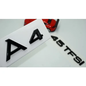 Audi A4 45 Tfsi Parlak Siyah Abs 3m 3D Bagaj Yazı Logo Orjinal Ürün
