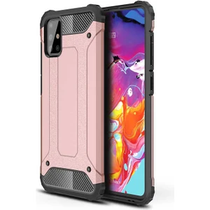 Heptek İletişim Samsung Galaxy A71 Kılıf Armor Köşe Korumalı Çift Katman Tank Zırh Kapak (Crash)