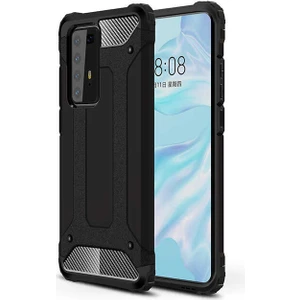 Heptek İletişim Huawei P40 Pro Kılıf Armor Köşe Korumalı Çift Katman Tank Zırh Kapak (Crash)