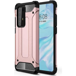 Heptek İletişim Huawei P40 Pro Kılıf Armor Köşe Korumalı Çift Katman Tank Zırh Kapak (Crash)
