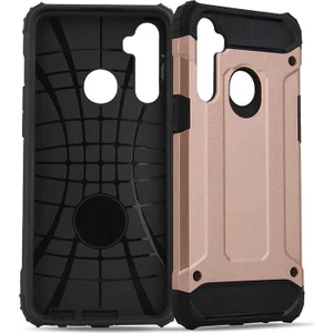 Heptek İletişim Realme 5i Kılıf Armor Köşe Korumalı Çift Katman Tank Zırh Kapak (Crash)