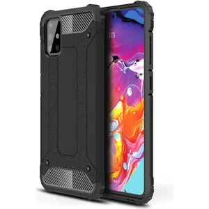 Heptek İletişim Samsung Galaxy A71 Kılıf Armor Köşe Korumalı Çift Katman Tank Zırh Kapak (Crash)