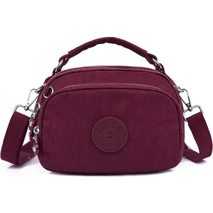 Moda Kadın Crossbody Çanta Hafif Su Geçirmez Naylon Kumaş Kapasiteli Açık Seyahat Banliyö Çantası Tek Omuz (Yurt Dışından)