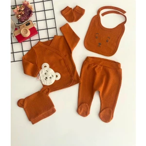 Nevran Kids Bear Organik 5'li Hastane Çıkışı Seti