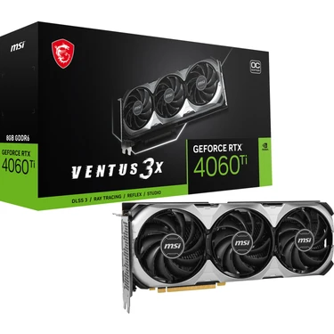 Msı VGA Geforce Rtx 4060 Tı Ventus 3x 8g Oc RTX4060TI 8gb Gddr6 128B DX12 Pcıe 4.0 X16 (3xdp