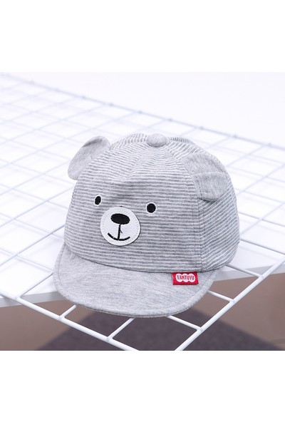 YKD Store Bebek Karikatür Pamuk Şapkalar, Boyut: 46CM Ayarlanabilir Gri (Yurt Dışından)