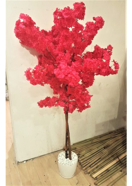 Yapay Fuşya Renk Koyu Pembe Bahardalı Ağacı 1.70 Metre Boyunda Yaz Ağacı Çiçek fiyatları