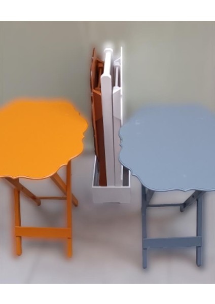Çanta Zigon Sehpa Yonca Dörtlü Model Ahşap Mdf 4 Renk Ceviz, Hardal Beyaz ve Gri Renk Uyumu El Yapımı fırsatları