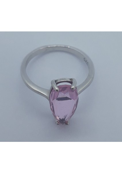 Pembe Kuvars Taşlı 925 Ayar Gümüş Yüzük Ölçü : Çap 19 Mm. Ağırlık 2,87 Gr. fiyatları