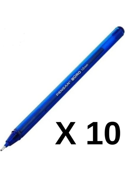 Büro Mavi Tükenmez Kalem 1.0 mm 10 Adet