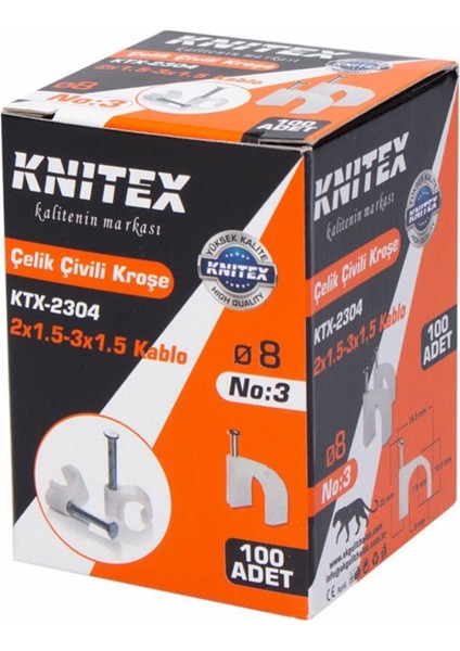 KTX-2304 Çivili Kroşe No:3