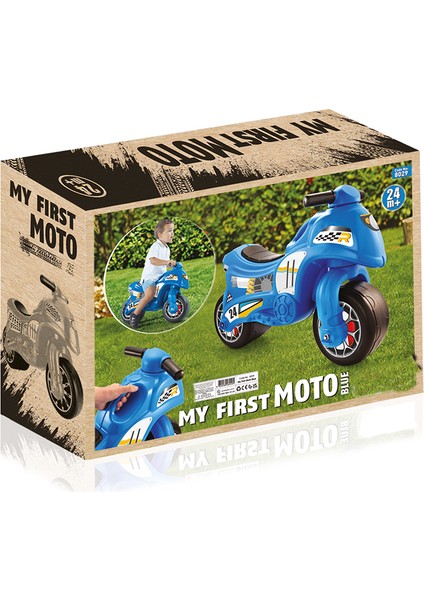 Popit Toys Çocuk Motosikleti Büyük Boy Mavi Yarış Motoru