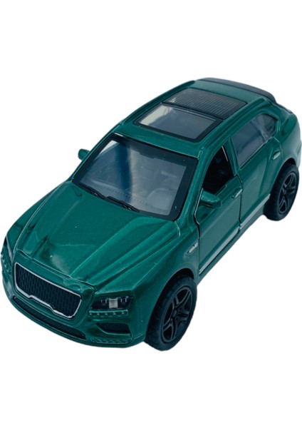 Popit Toys Metal Model Araba Kapıları Açılır Kapanır Çek Bırak Hareket Edebilen Lüks Suv Araç Bentley Yeşil