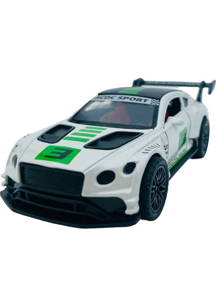 Popit Toys Metal Model Araba Kapıları Açılır Kapanır Çek Bırak Hareket Edebilen Bentley Continental Gt Beyaz