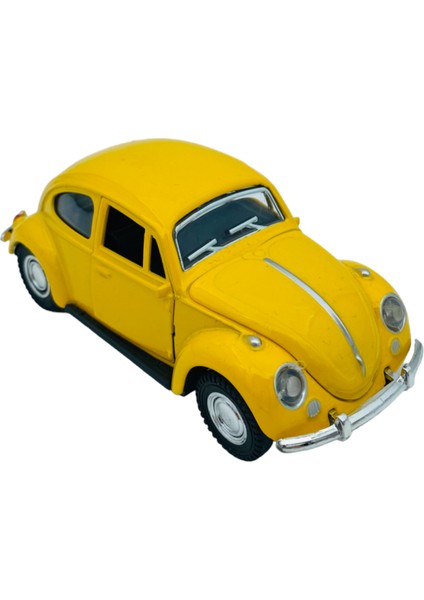 Popit Toys Metal Model Araba Kapıları Açılır Kapanır Çek Bırak Hareket Edebilen Klasik Vosvos Vw Beetle Sarı