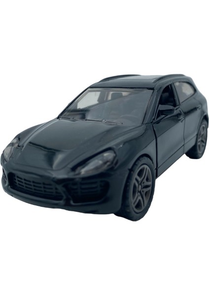 Popit Toys Metal Model Araba Oyuncak Çek Bırak Kapılar Aç Kapa Lüx Suv Siyah Porsche Cayenne