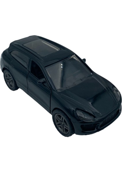 Popit Toys Metal Model Araba Oyuncak Çek Bırak Kapılar Aç Kapa Lüx Suv Siyah Porsche Cayenne