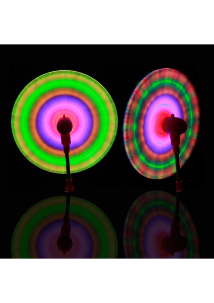 Flashing Light Up LED Spinning Renkli LED Işıklı Dönen Ufo Pervane Sesli Işıklı Mavi Değirmen Işık