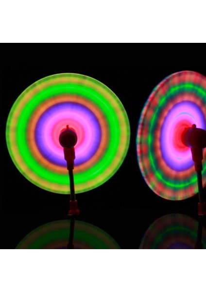 Flashing Light Up LED Spinning Renkli LED Işıklı Dönen Ufo Pervane Sesli Işıklı Mavi Değirmen Işık
