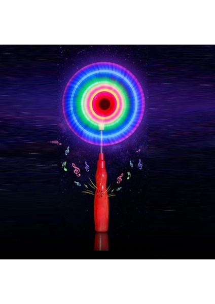 Flashing Light Up LED Spinning Renkli LED Işıklı Dönen Ufo Pervane Sesli Işıklı Kırmızı Değirmen Işık