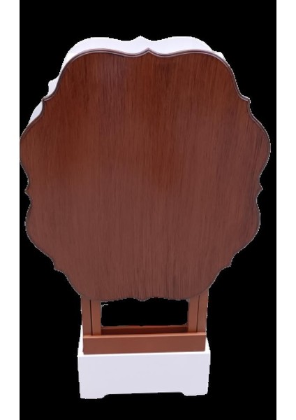 Çanta Zigon Sehpa Yonca Model Ikili Takım Ahşap Mdf Beyaz ve Ceviz Renk Uyumu El Yapımı