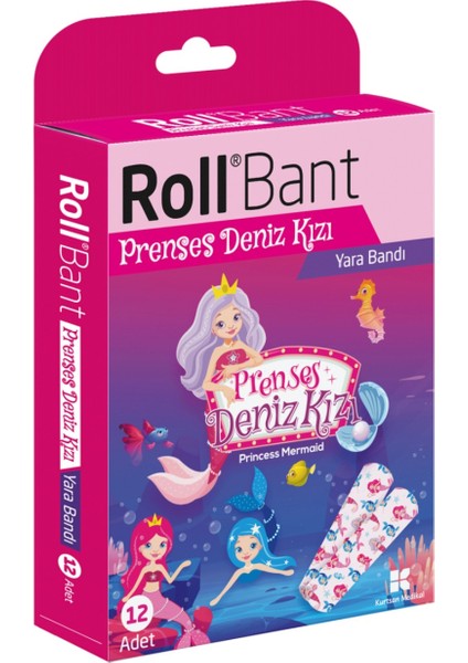 Bant Canavar Kamyonlar Yara Bandı 12 Adet + Prenses Deniz Kızı Yara Bandı 12 Adet