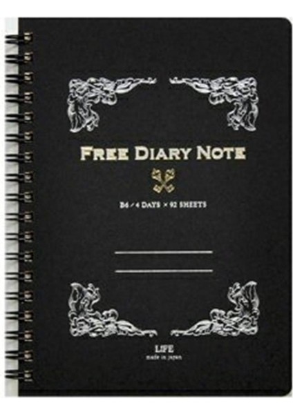 Free Diary B6 Telli Siyah Defter Çizgili