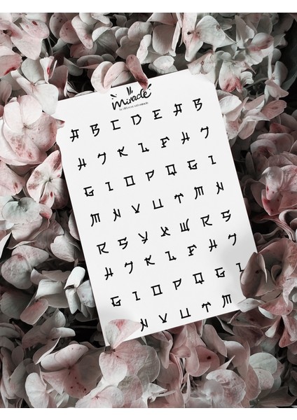 Harfler Tırnak Dövmesi Tırnak Tattoo Nail Art Tırnak Sticker