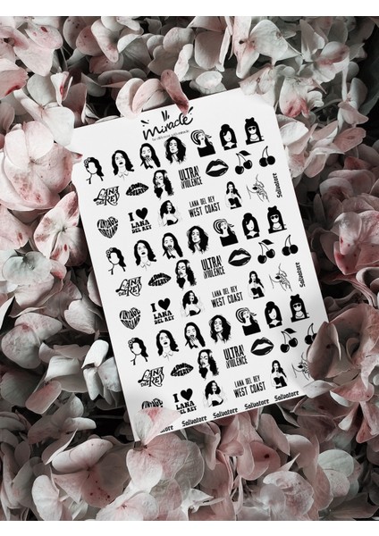 Lana Del Rey Tırnak Dövmesi Tırnak Tattoo Nail Art Tırnak Sticker