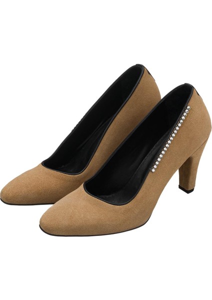 AYS7986 Kum Süet Deri Topuklu Özel Seri Kadın Stiletto modelleri