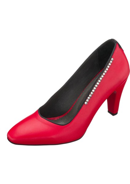 AYS7986 Kırmızı Deri Topuklu Özel Seri Kadın Stiletto