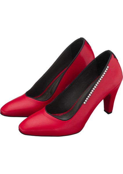 AYS7986 Kırmızı Deri Topuklu Özel Seri Kadın Stiletto modelleri