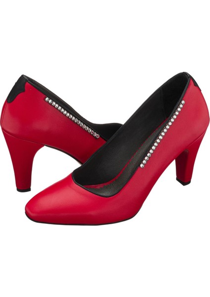 AYS7986 Kırmızı Deri Topuklu Özel Seri Kadın Stiletto fırsatları