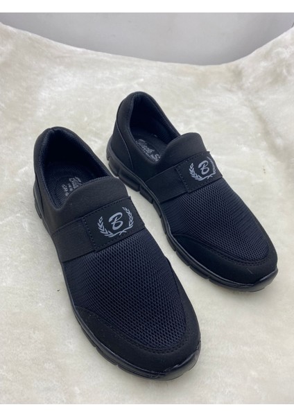 Full Siyah Unisex Triko Bez Spor Ayakkabı - Siyah - 39 - ST01938-SİYAH-39