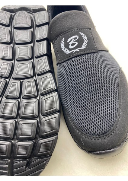 Full Siyah Unisex Triko Bez Spor Ayakkabı - Siyah - 39 - ST01938-SİYAH-39