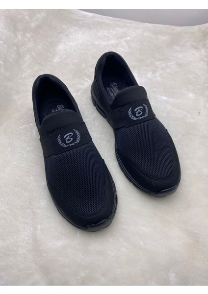 Full Siyah Unisex Triko Bez Spor Ayakkabı - Siyah - 39 - ST01938-SİYAH-39