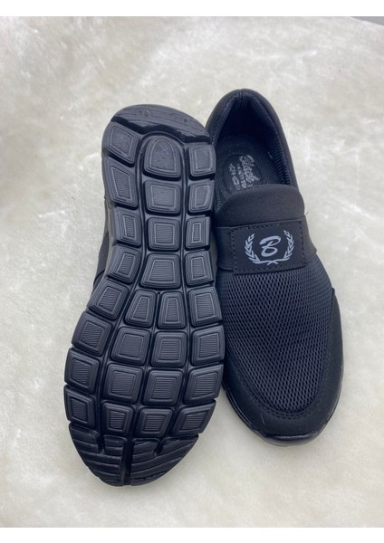 Full Siyah Unisex Triko Bez Spor Ayakkabı - Siyah - 39 - ST01938-SİYAH-39