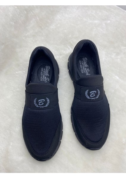 Full Siyah Unisex Triko Bez Spor Ayakkabı - Siyah - 39 - ST01938-SİYAH-39