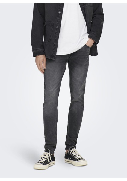 Denim Pantolon, 36-32, Gri