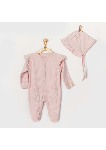 Andywawa-Kız Bebek Tulum Takım-Pembe - Andywawa - Pembe - 1-3 Ay