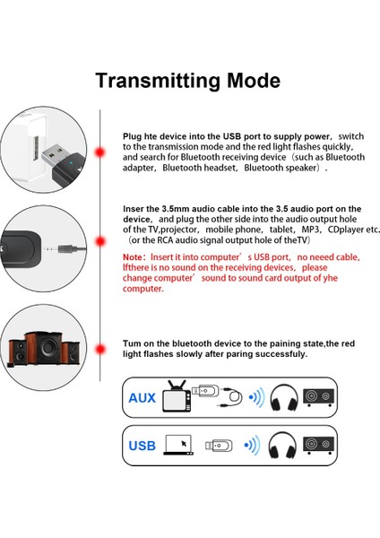 Leyan Creation 3 In 1 Kablosuz Bluetooth 5.0 Alıcı Bluetooth Verici Adaptörü 3.5mm Jack Araba Müzik Ses Aux A2DP Kulaklık Alıcısı Handsfree (Yurt Dışından)