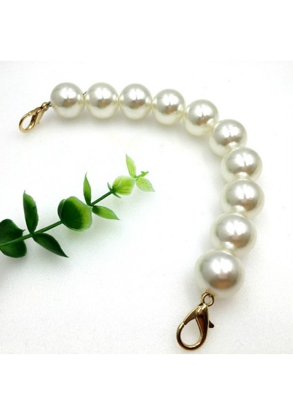 Vurgulu Inci Çanta Aksesuar Kulp Dekorasyonu Beyaz (Yurt Dışından) fiyatları