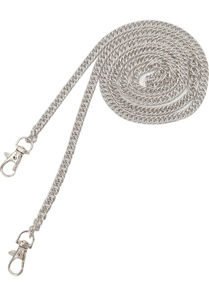 40CM Dıy Çift Dokuma Demir Zincir Kemer Gümüş Rengi (Yurt Dışından)