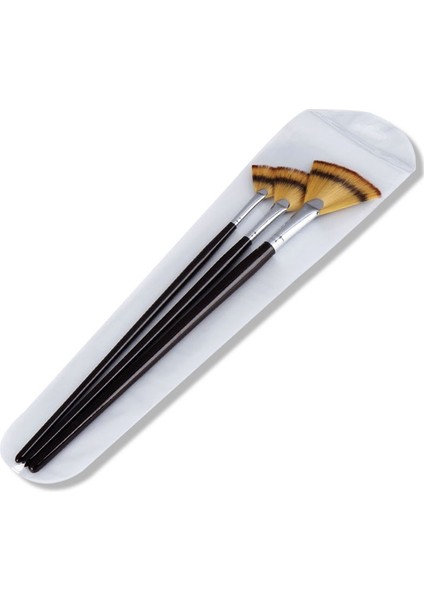 3 Adet / Set Fan Şeklindeki Gouache Fırçası Siyah (Yurt Dışından) fiyatları