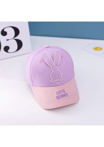 Bebek Beyzbol Şapkası, Boyut: 50CM Ayarlanabilir Mor Üst Pembe Ağız (Yurt Dışından)