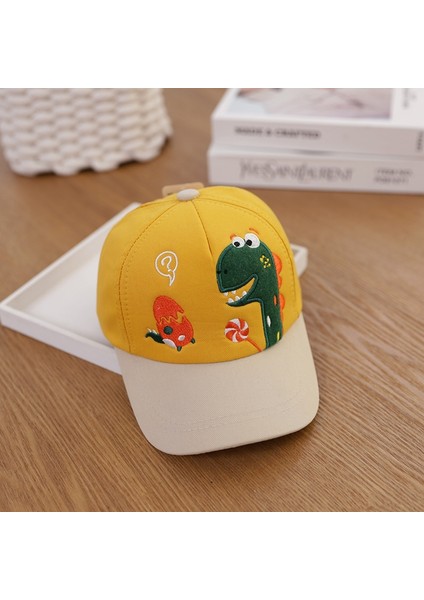 Çocuk Beyzbol Şapkası, Boyut: 48CM Ayarlanabilir Sarı (Yurt Dışından)